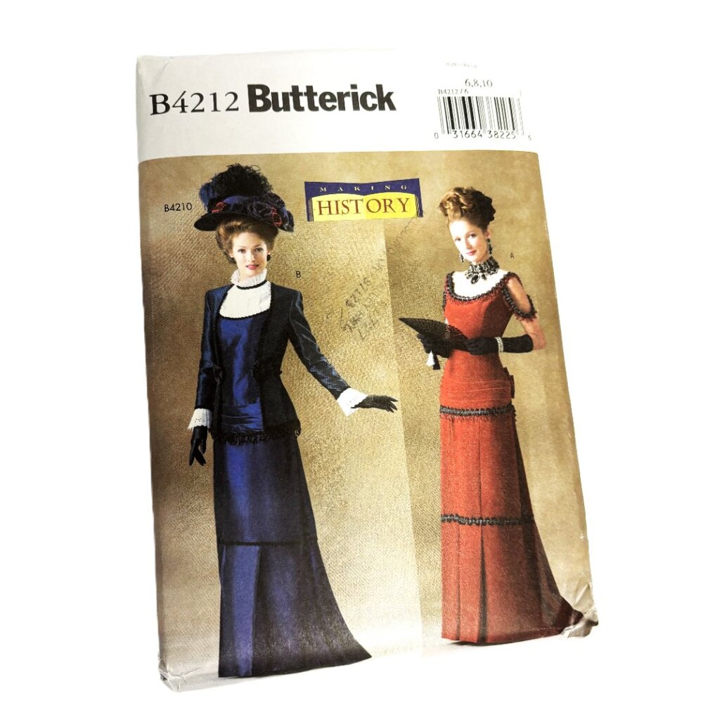Butterick #4212 Victorian Day Suit & Evening Dress Pattern Size 6-8-10 NOS NWT